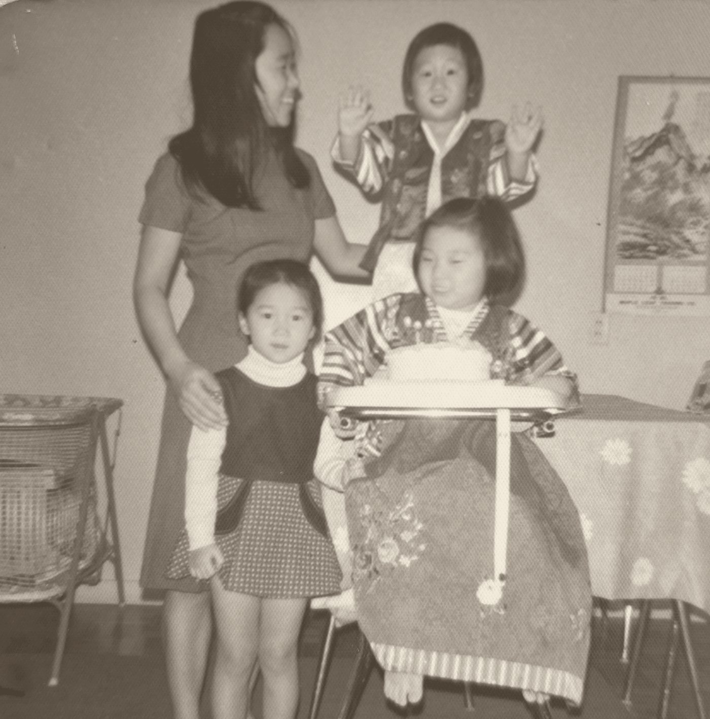 Hanbok in the Scarborough apartment, mid-1970s